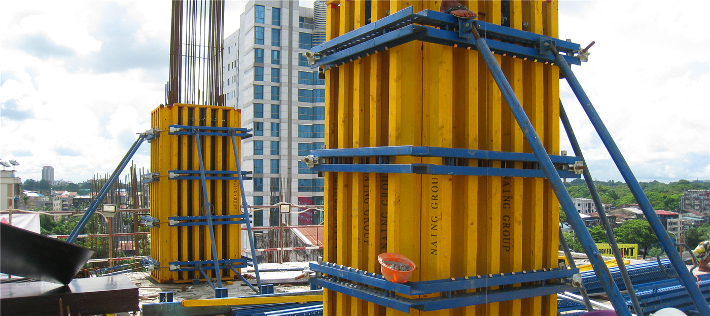 Myanmar Yangon KMB Bank Building Project use Zolo ZFlex™120 Timber Formwork System