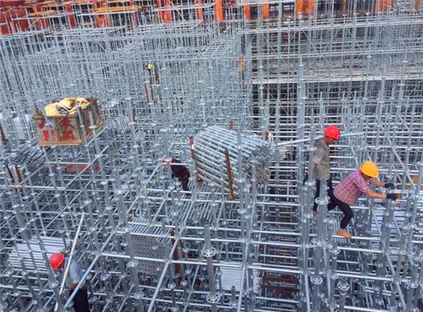 Exhibition Center Project of China Tea Tourism Town (Mount Wuyi) Phase I Project  by Zolo ZScarf 48 ring lock type scaffolding