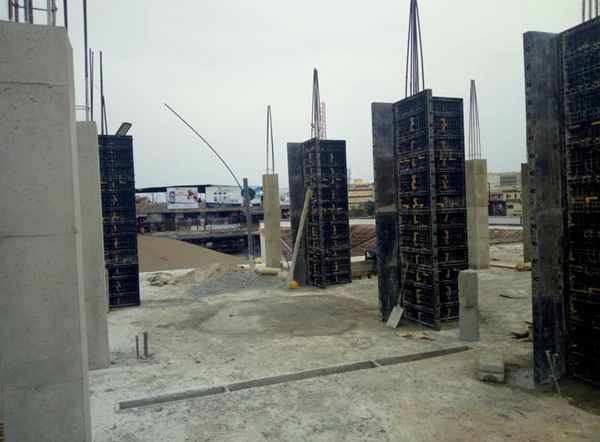 Office building Project in Nigeria Tincan city use Zolo ZPlastk80 Plastic Formwork