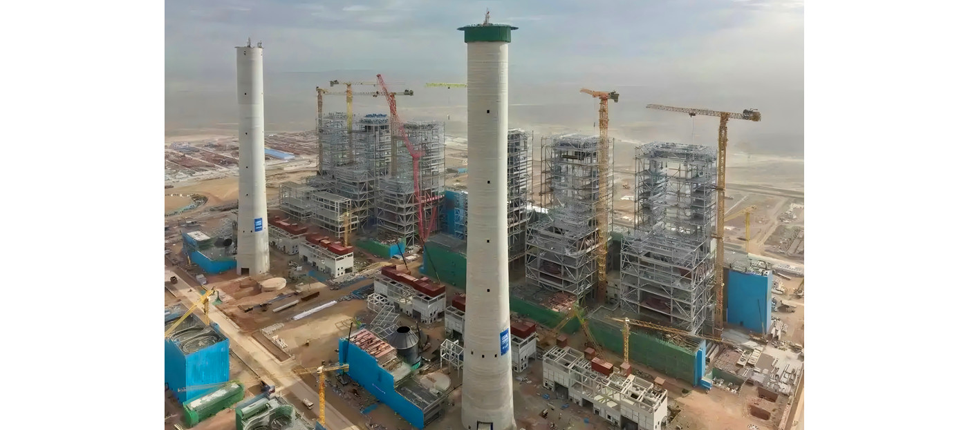 ZOLO Slipform Completes Topping-out of No.2 Chimney Shell at Zhongxin Power Bingzhun 6×660MW Coal-fired Power Project